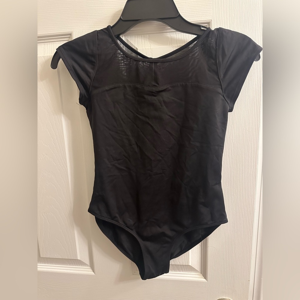 Bloch Girls Size 14 Black Dance Leotard Ballet Dancewear